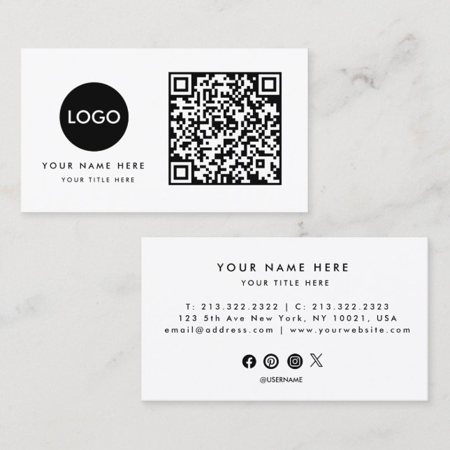  Modern Professional  Business Card (Front/Back)