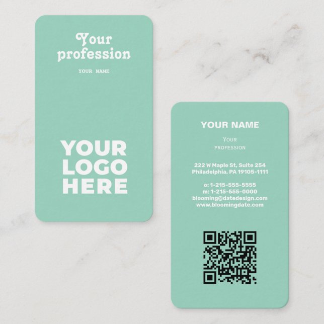 Modern Professional Business Card for Entrepreneur (Front/Back)