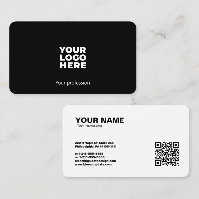 Modern Professional Business Card for Entrepreneur (Front/Back)