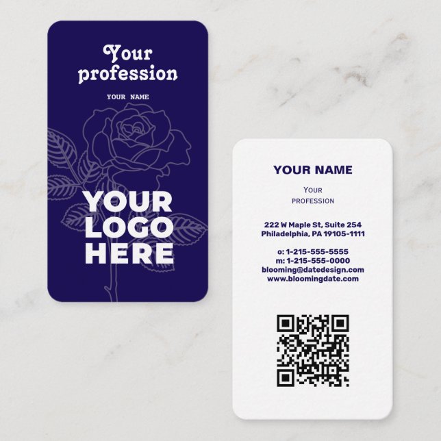 Modern Professional Business Card for Entrepreneur (Front/Back)