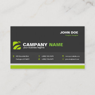 Modern Professional Business Card in Dark Gray