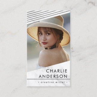 Modern Professional Business Card with Photo, Logo