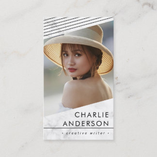Modern Professional Business Card with Photo, Logo
