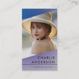 Modern Professional Business Card with Photo, Logo