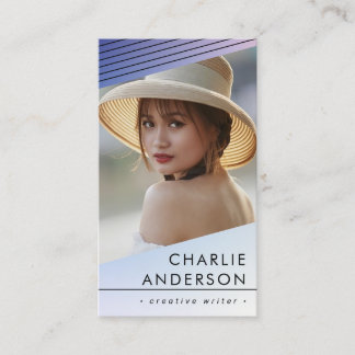 Modern Professional Business Card with Photo, Logo