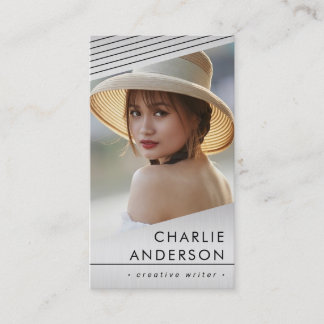 Modern Professional Business Card with Photo, Logo