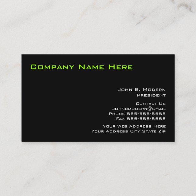 Modern Professional Business Cards (Front)