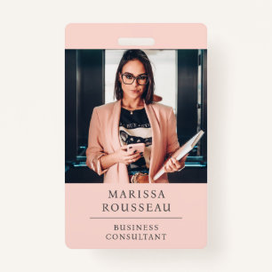Modern Professional Business Consultant Photo  ID Badge