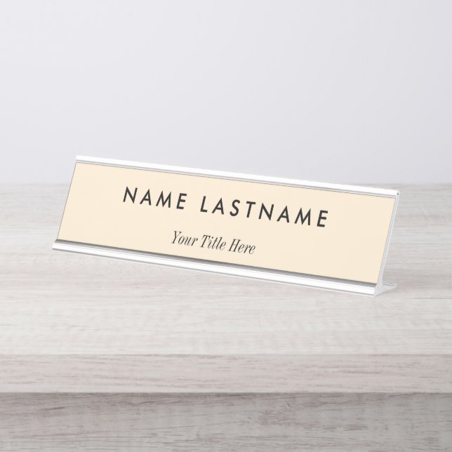 Modern Professional Business Desk Name Plate (Front)