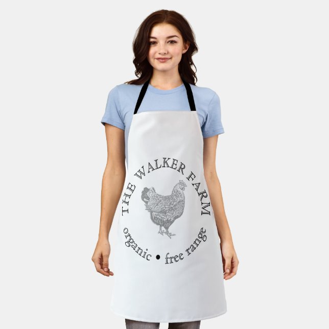 Modern Professional Business Logo Apron (Worn)