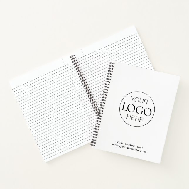 Modern Professional Business Logo Minimalist Clean Notebook (Inside)