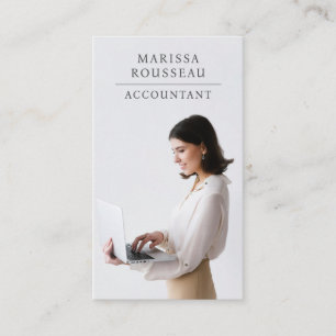 Modern Professional Business Photo Accountant Business Card