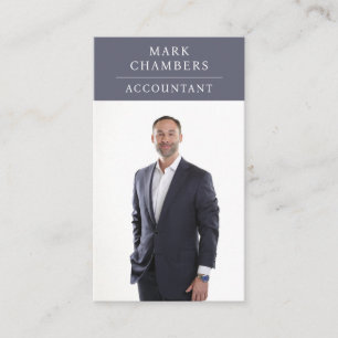 Modern Professional Business Photo Accountant Business Card