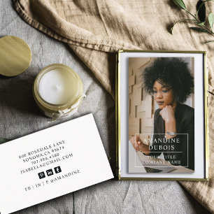 Modern Professional Business Photo Business Card