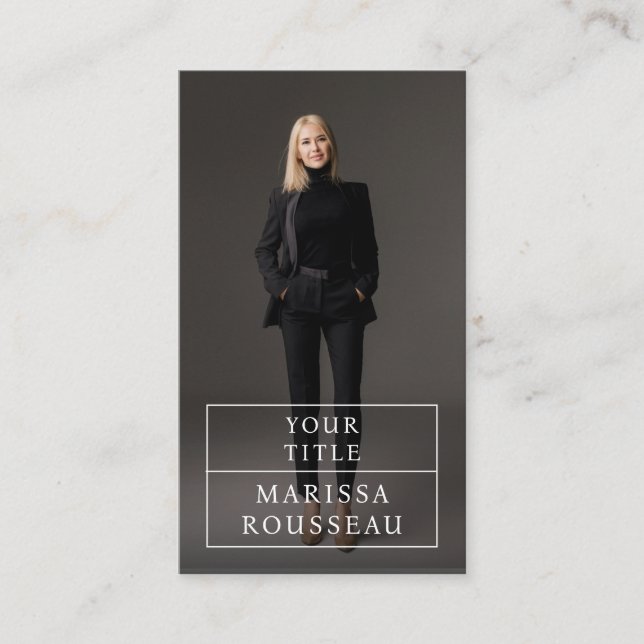 Modern Professional Business Photo Business Card (Front)