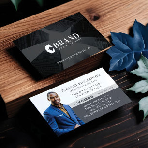 Modern Professional Business Photo Portrait & Logo Business Card