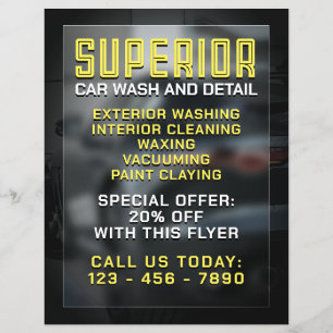 Modern professional car detail  flyer