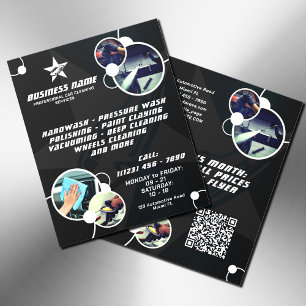 Modern professional car detailing flyer