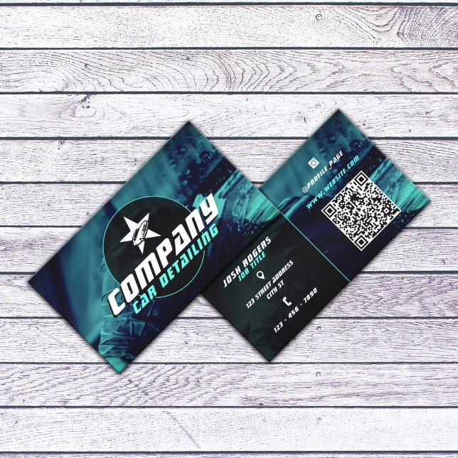 Modern professional car detailing logo business card (Creator Uploaded)