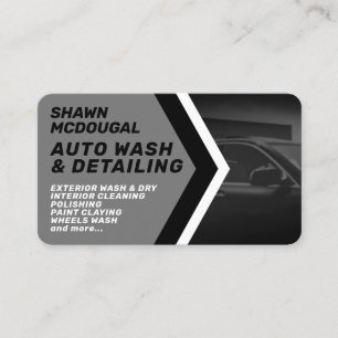 Modern professional car wash inspired business ca business card