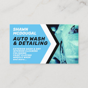 Modern professional car wash inspired  business ca business card