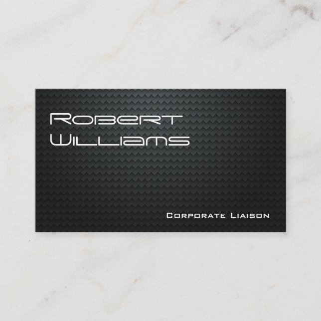 Modern Professional Carbon Fibre Business Cards (Front)