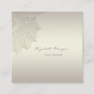 Modern Professional Charming  Luminous,Lace Square Business Card