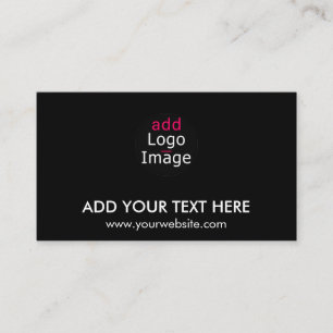 Modern Professional Chic Custom Brand Black Enclosure Card