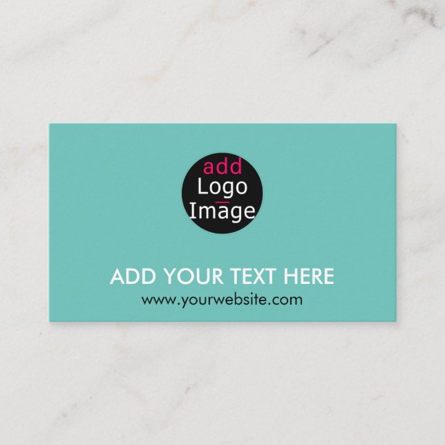 Modern Professional Chic Custom Brand Mint Green Enclosure Card (Front)