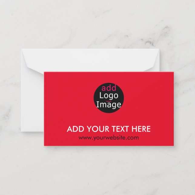 Modern Professional Chic Custom Brand Red Card (Front)