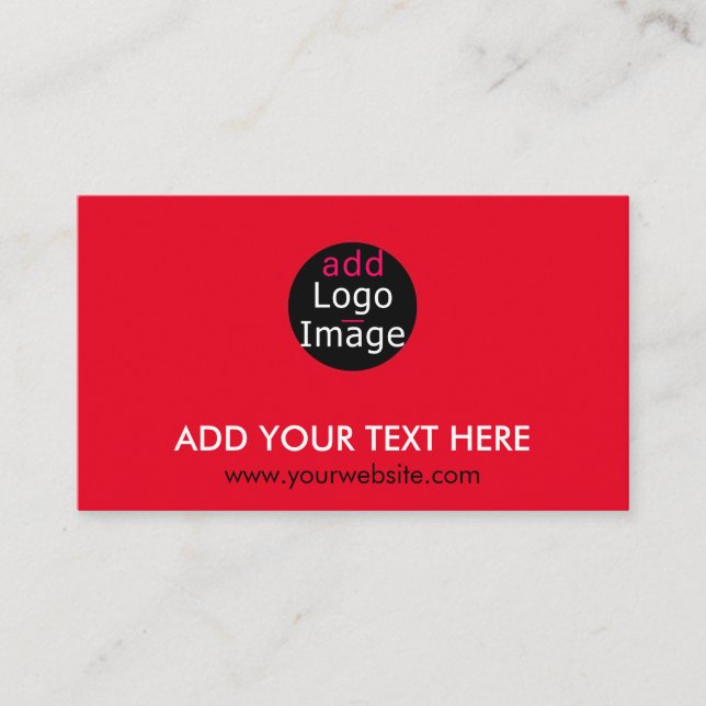 Modern Professional Chic Custom Brand Red Enclosure Card (Front)