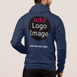Modern Professional Chic Custom Branding Blue Hoodie