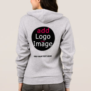 Modern Professional Chic Custom Branding Pale Gray Hoodie