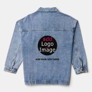 Modern Professional Chic Customisable Branding Denim Jacket