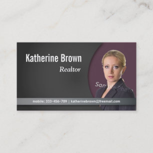Modern, Professional, Chic, Real Estate, Photo Business Card