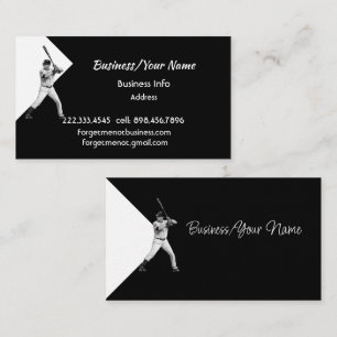 Modern Professional Classic Baseball Player Business Card