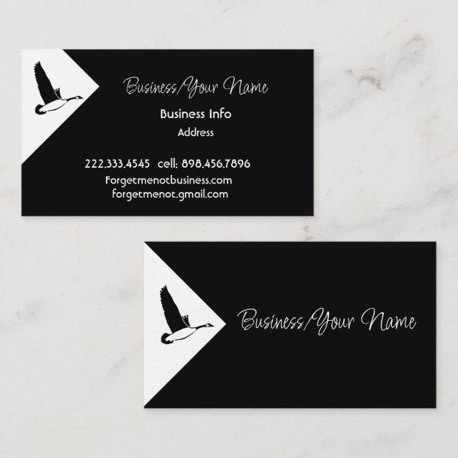 Modern Professional Classic Grey Goose Canada  Business Card (Front/Back)