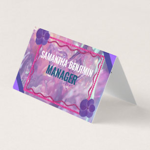 Modern Professional Classic Purple Pink Stylish Business Card