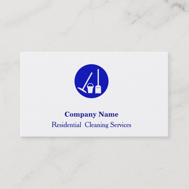 Modern Professional Cleaning Service Business Card (Front)