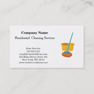 Modern Professional Cleaning Service Business Card