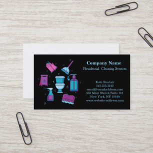 Modern Professional Cleaning Service Business Card