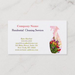 Janitorial Cleaning Business Cards | Zazzle UK