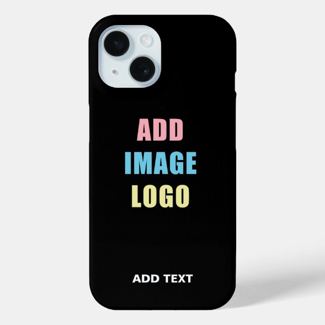 Modern Professional Company Business Logo Black Case-Mate iPhone Case (Back)