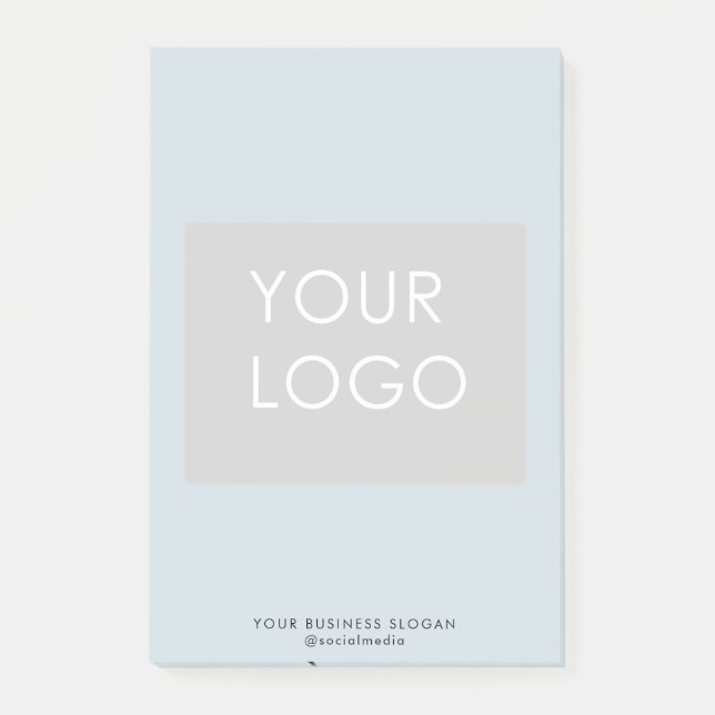 Modern Professional Company Business Logo Blue  Post-it Notes (Front)