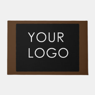 Modern Professional Company Business Logo Brown Doormat