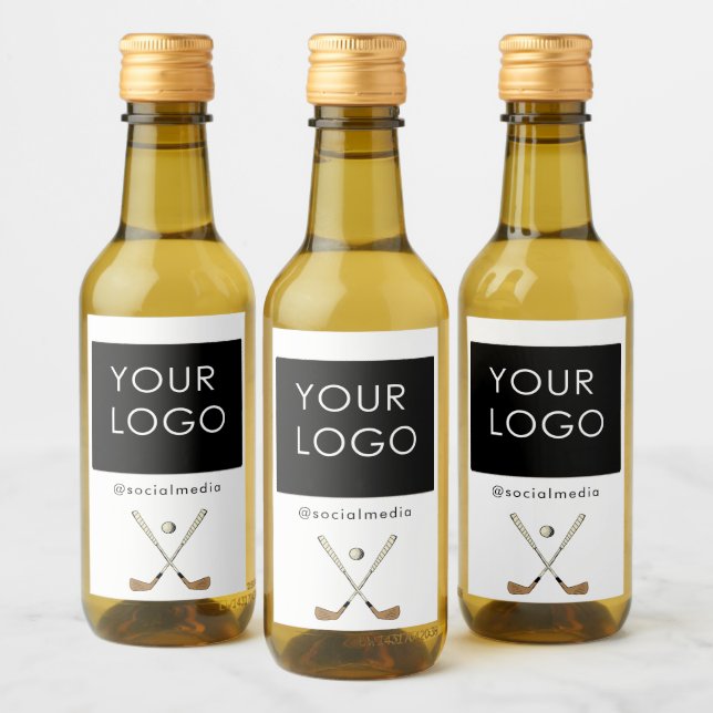 Modern Professional Company Business Logo Golf Wine Label (Bottles)