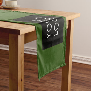 Modern Professional Company Business Logo Green Short Table Runner