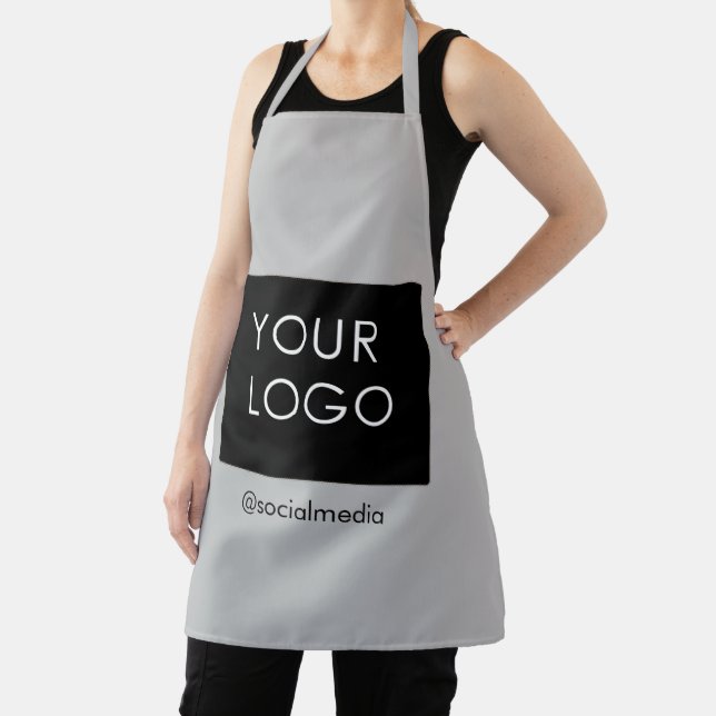 Modern Professional Company Business Logo Grey Apron (Insitu)