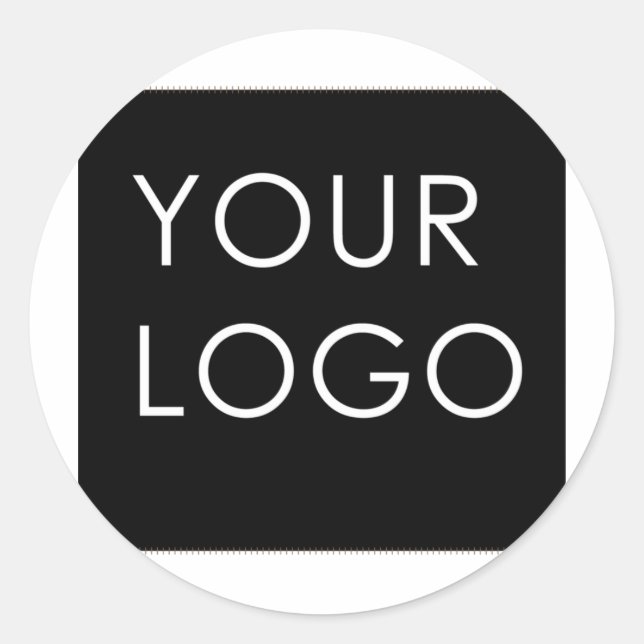 Modern Professional Company Business Logo Image  Classic Round Sticker (Front)