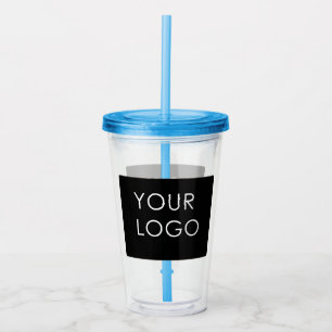 Modern Professional Company Business Logo Promo Acrylic Tumbler